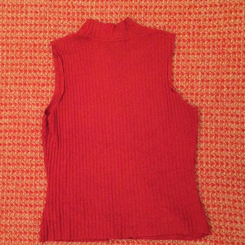 😁Bandolino maroon mock sleeveless turtleneck